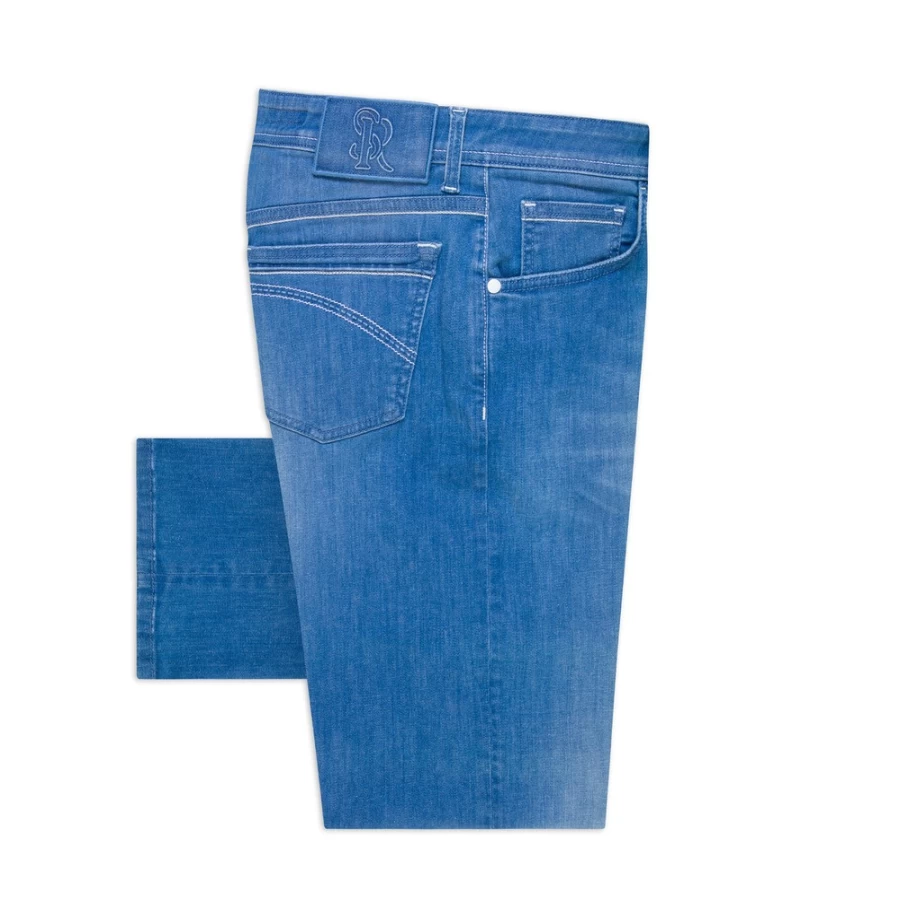 Stefano Ricci Men's Slim Fit Jeans - Premium Tailored Denim for a Stylish Look