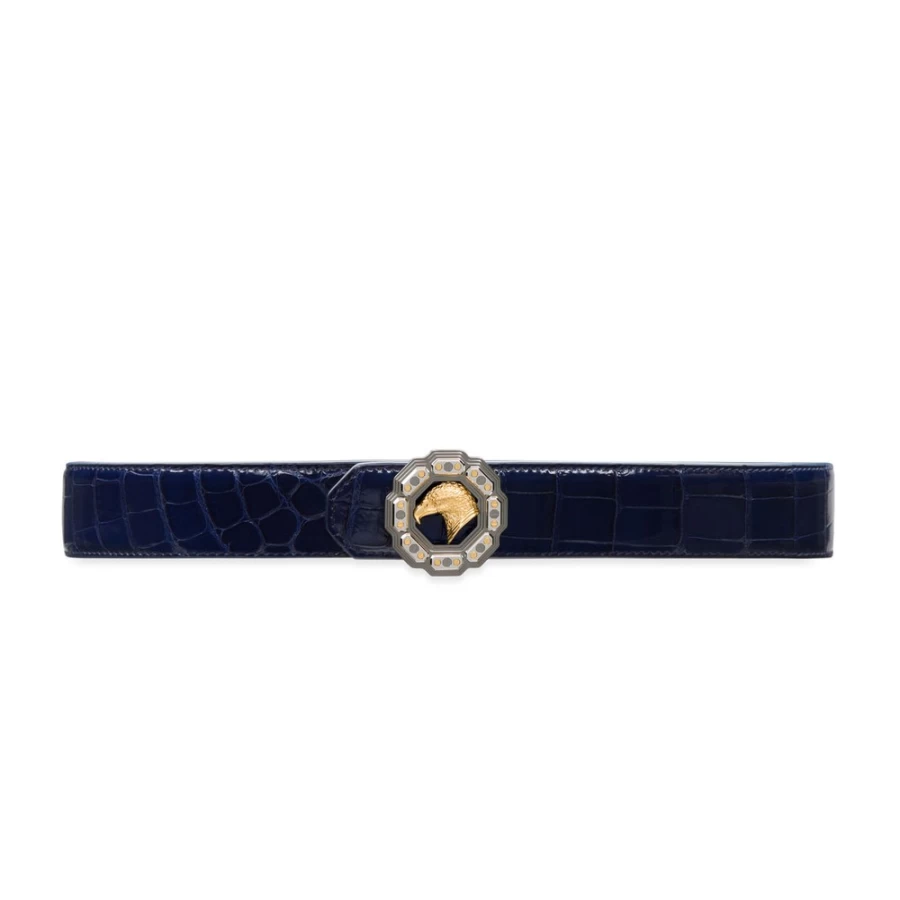 Stefano Ricci Luxury B047 Crocodile Leather Belt for Men - Handcrafted Polished Designer Belt