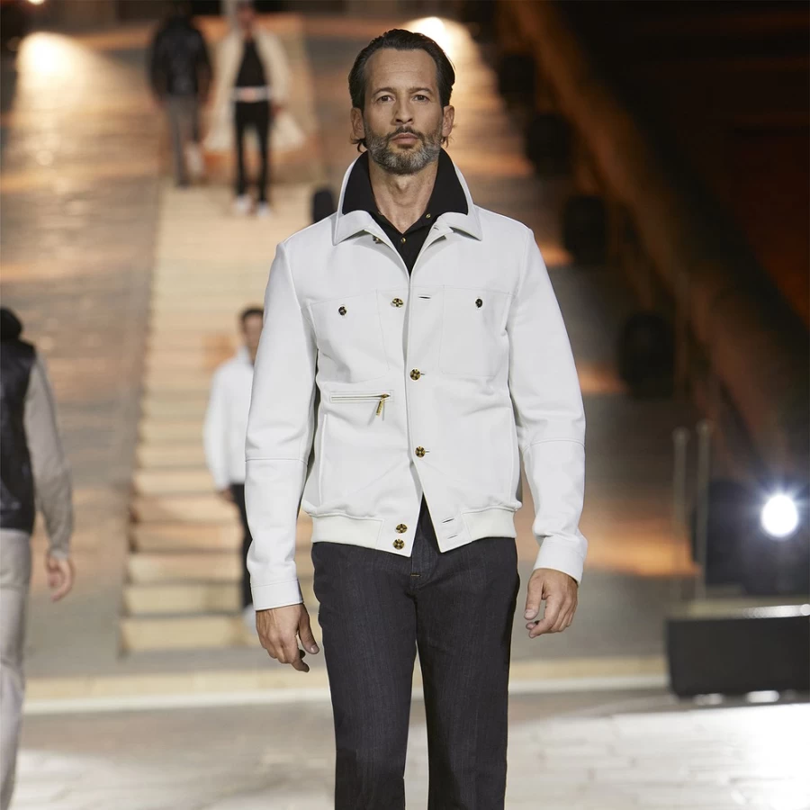 Stefano Ricci Men's Luxe Nubuck & Calfskin Leather Blouson Jacket