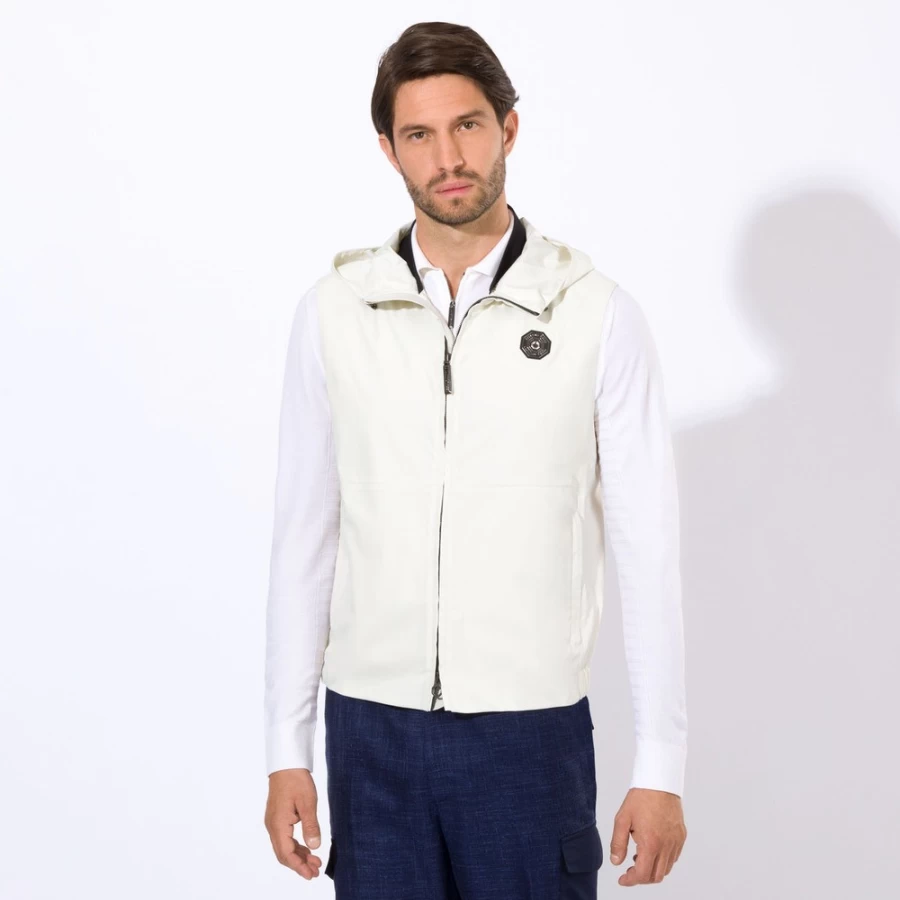 Stefano Ricci Men's Premium Hooded Gilet - Luxury Quilted Vest for Stylish Outerwear