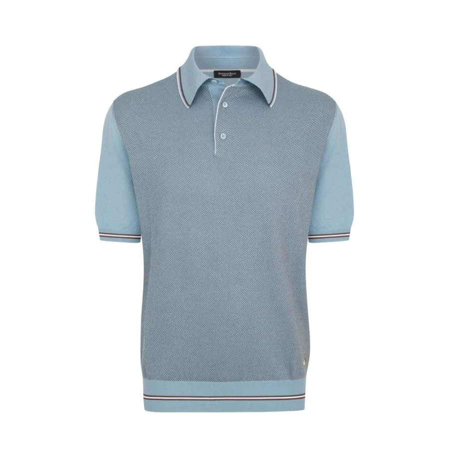 Stefano Ricci Men's Premium Three-Button Polo Shirt – Luxury Cotton Knitwear