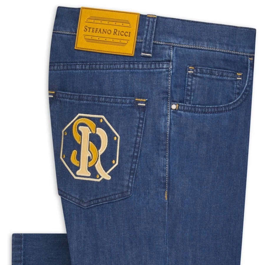 Stefano Ricci Men's Premium Luxury Jeans - High-End Denim for a Stylish Fit