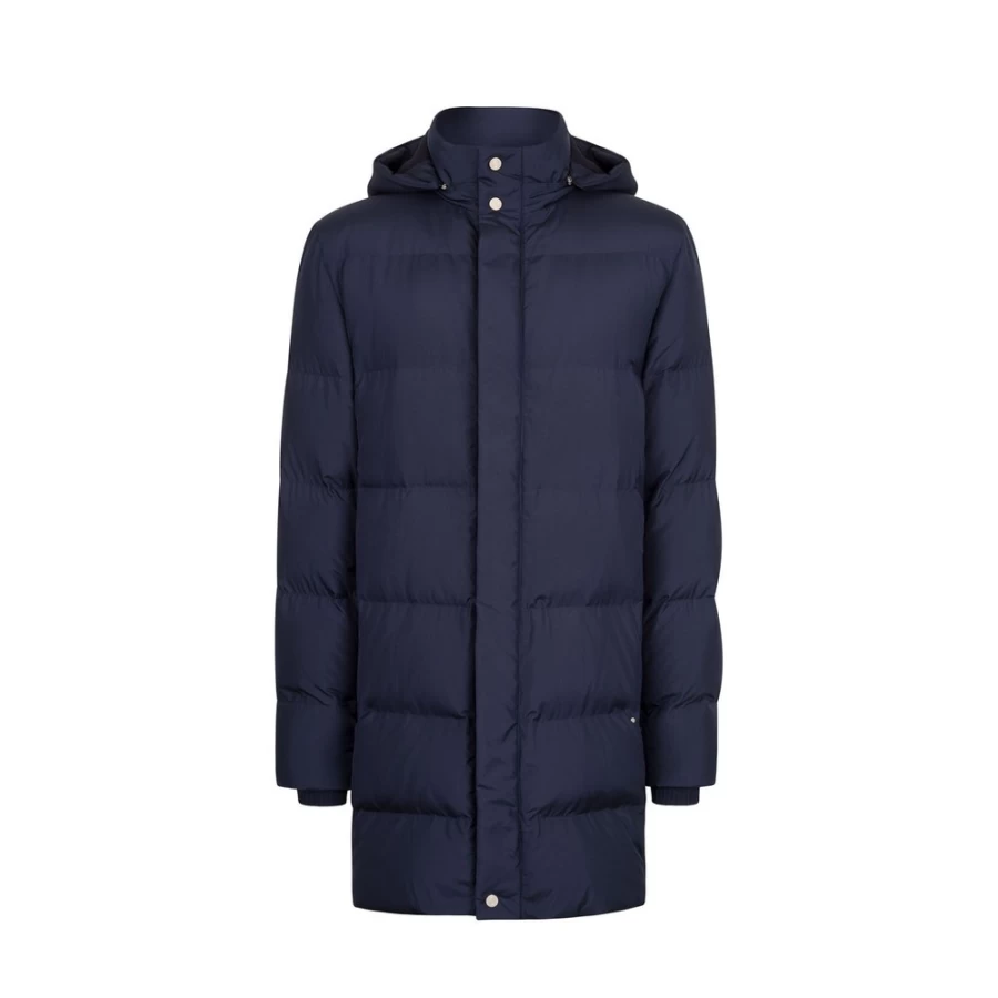 "Stefano Ricci Men's Premium Hooded Down Coat for Winter Warmth"