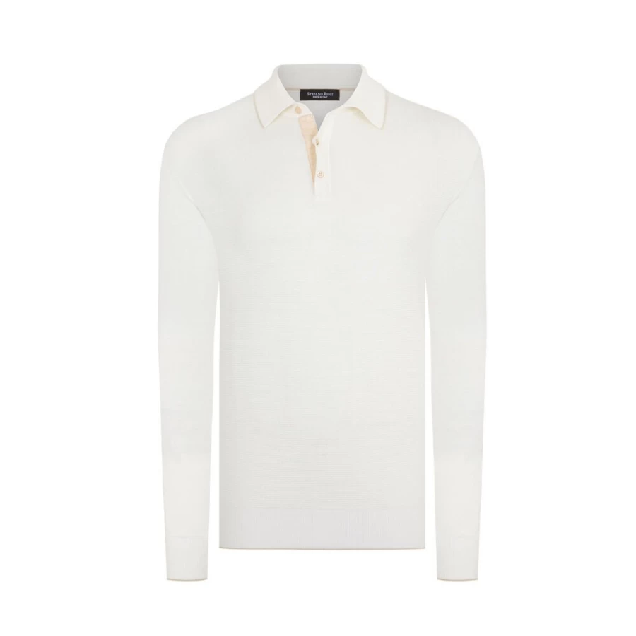 "Stefano Ricci Men's Premium Three-Button Polo Shirt with Genuine Crocodile Leather Accents"