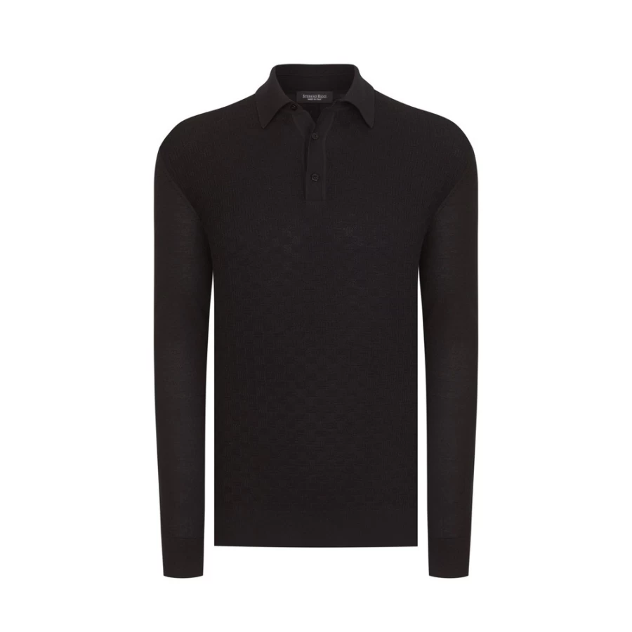 Stefano Ricci Men's Premium Three-Button Polo Shirt – Classic Fit Luxury Cotton Top