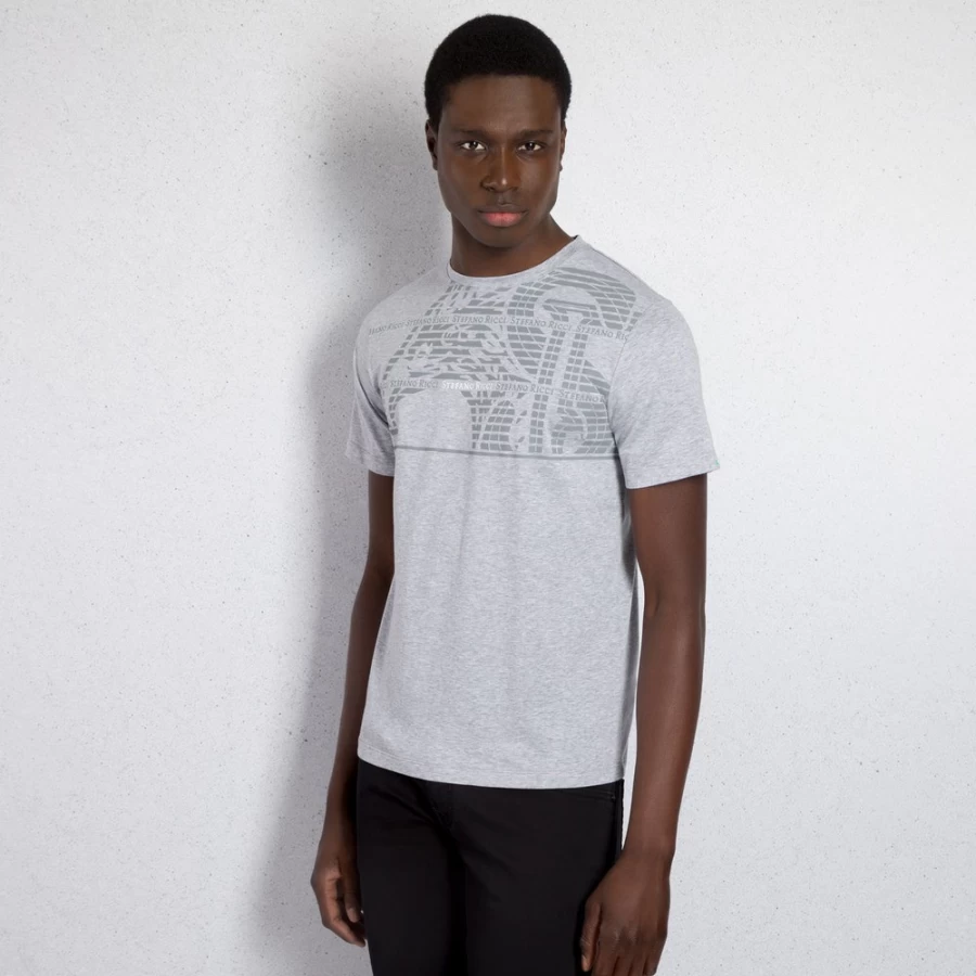 Stefano Ricci Men's Premium Crewneck T-Shirt - Luxury Cotton Comfort Fit