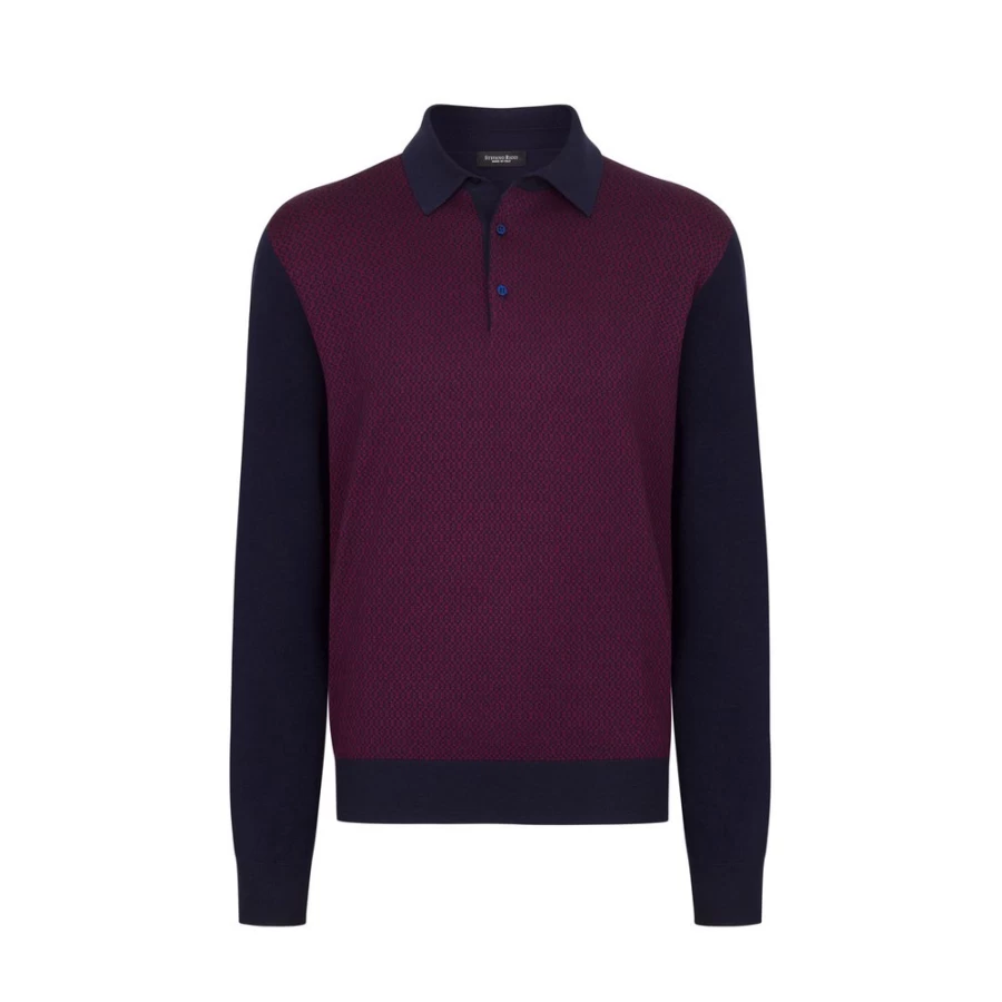 Stefano Ricci Men's Premium Three-Button Polo Shirt - Classic Fit Luxury Cotton Knit Top