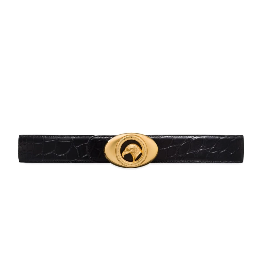 Stefano Ricci Luxury Matted Crocodile Skin Belt for Men - Premium Designer Accessory