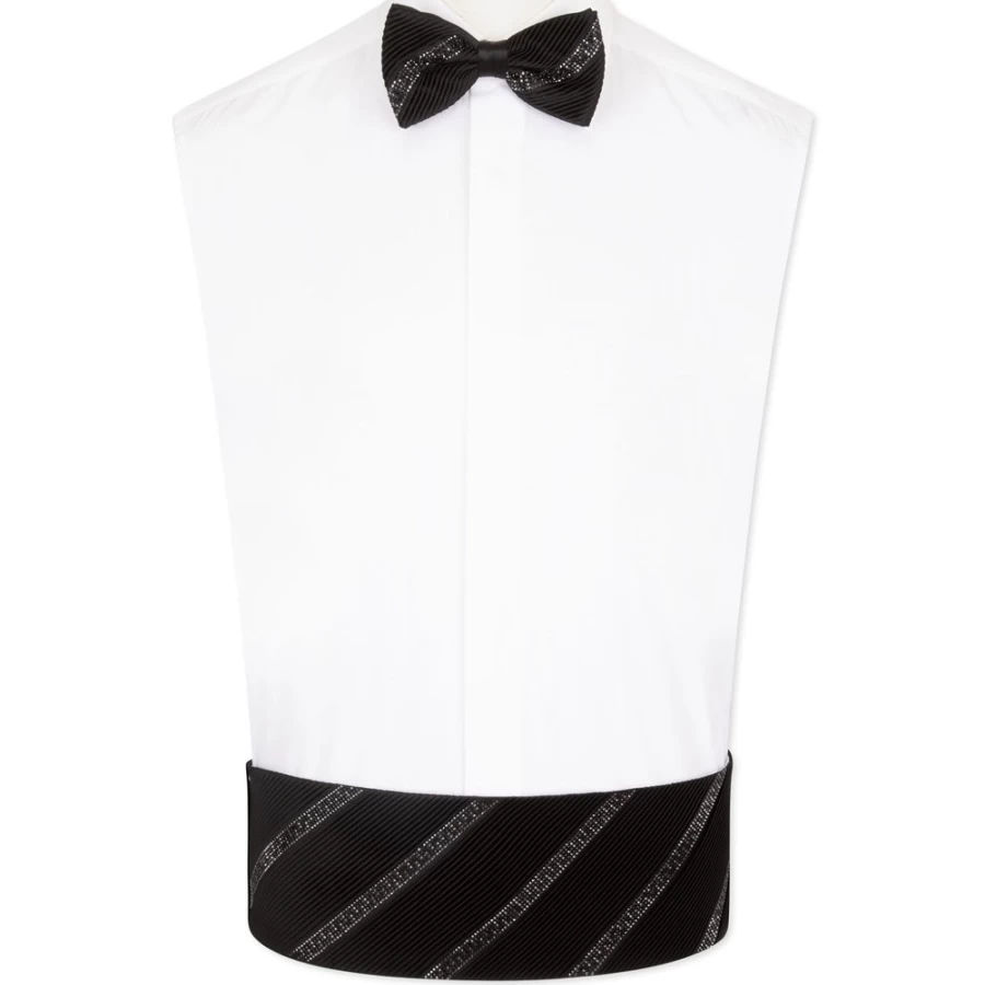 "Stefano Ricci Luxury Pleated Silk Cummerbund for Formal Wear"