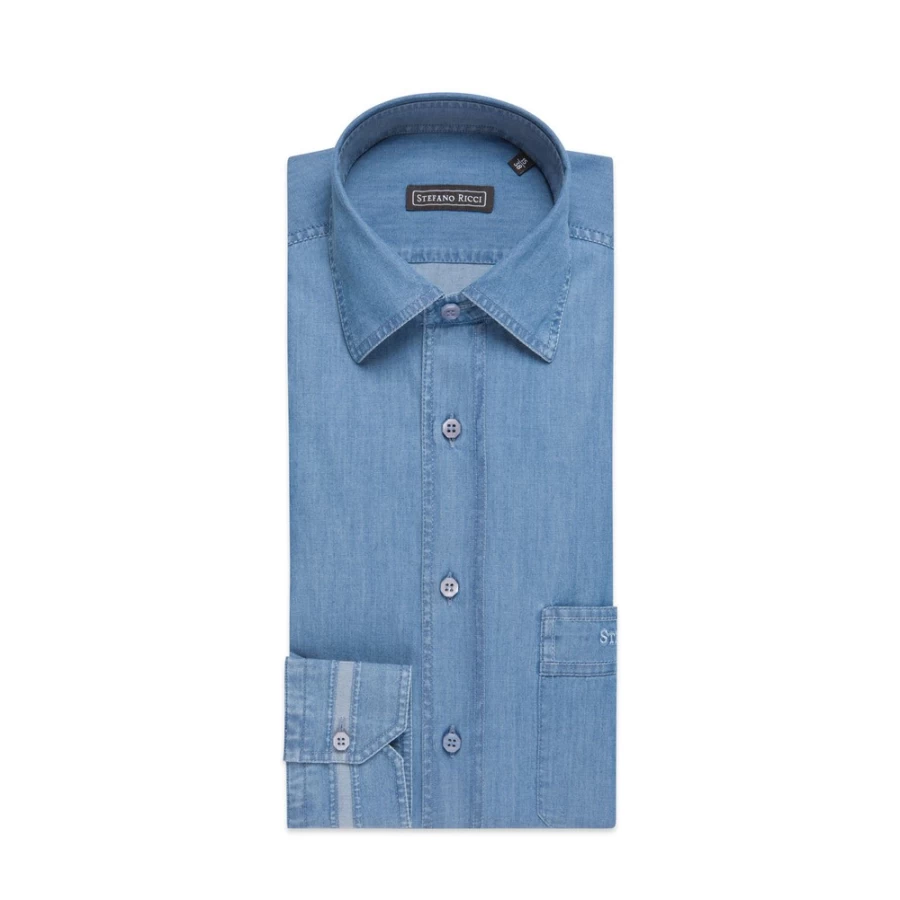 "Stefano Ricci Men's Handmade Rust Shirt in Ex1906_003 Color"