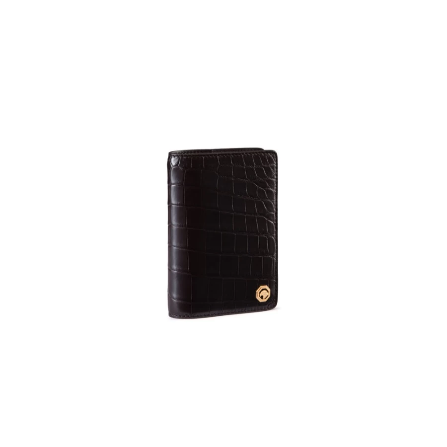 "Stefano Ricci Luxury Matted Crocodile Passport Holder in Elegant M019 Color"