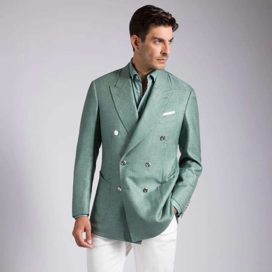 Stefano Ricci Men's Double-Breasted Fiesole Jacket – Luxury Wool Blazer for Formal Wear