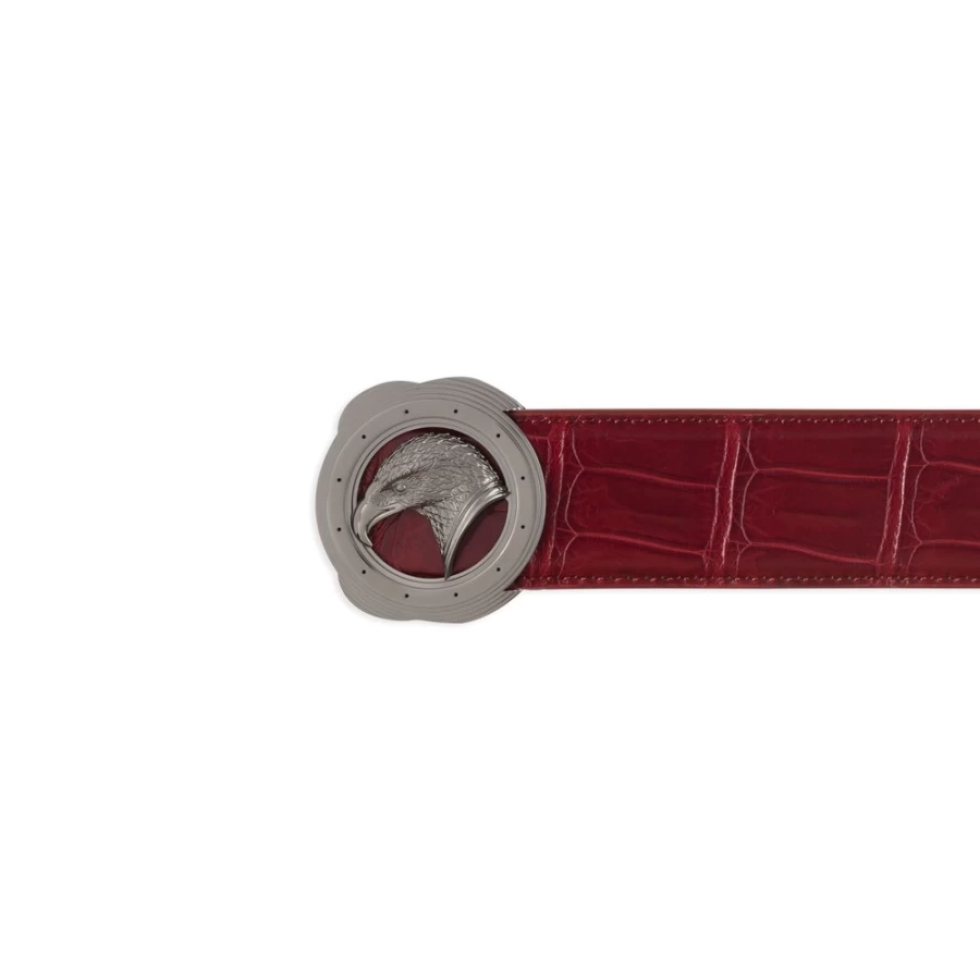 Stefano Ricci Luxury Matted Crocodile Leather Belt in R015 Brown for Men