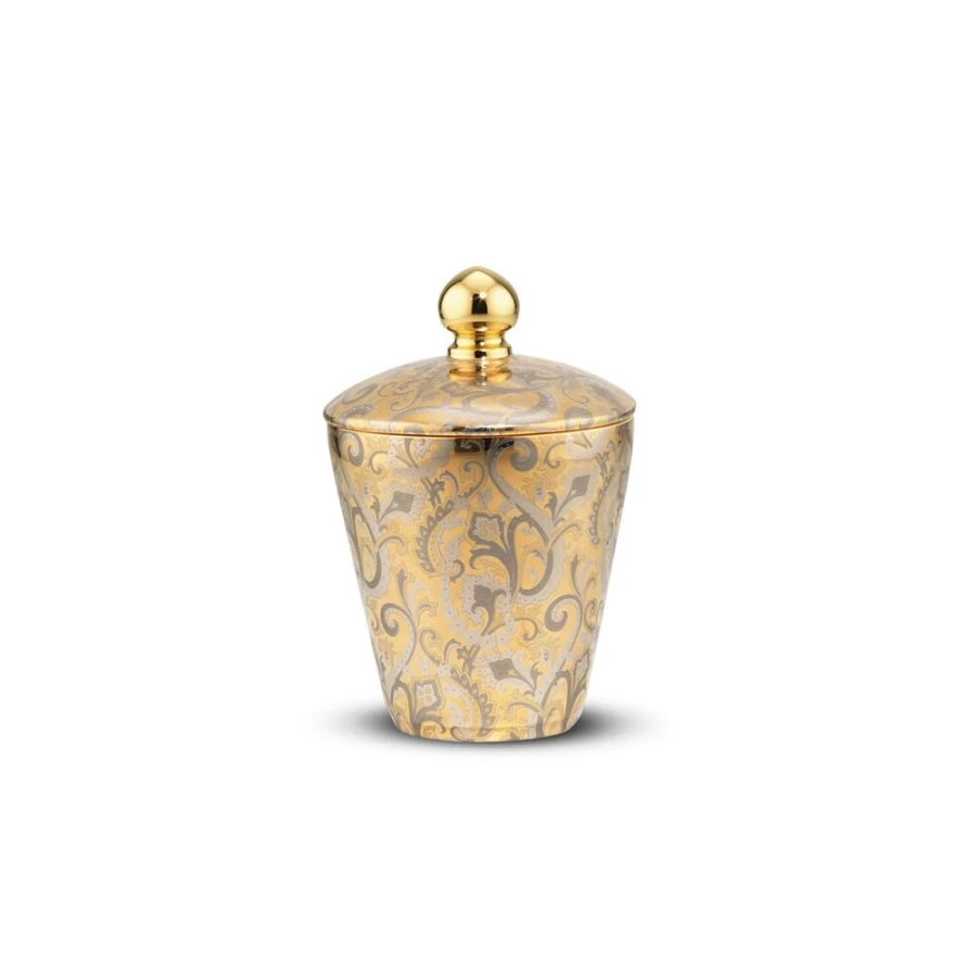 "Stefano Ricci Luxury Scented Candle - Gold & Platinum Fragrance for Home Decor"