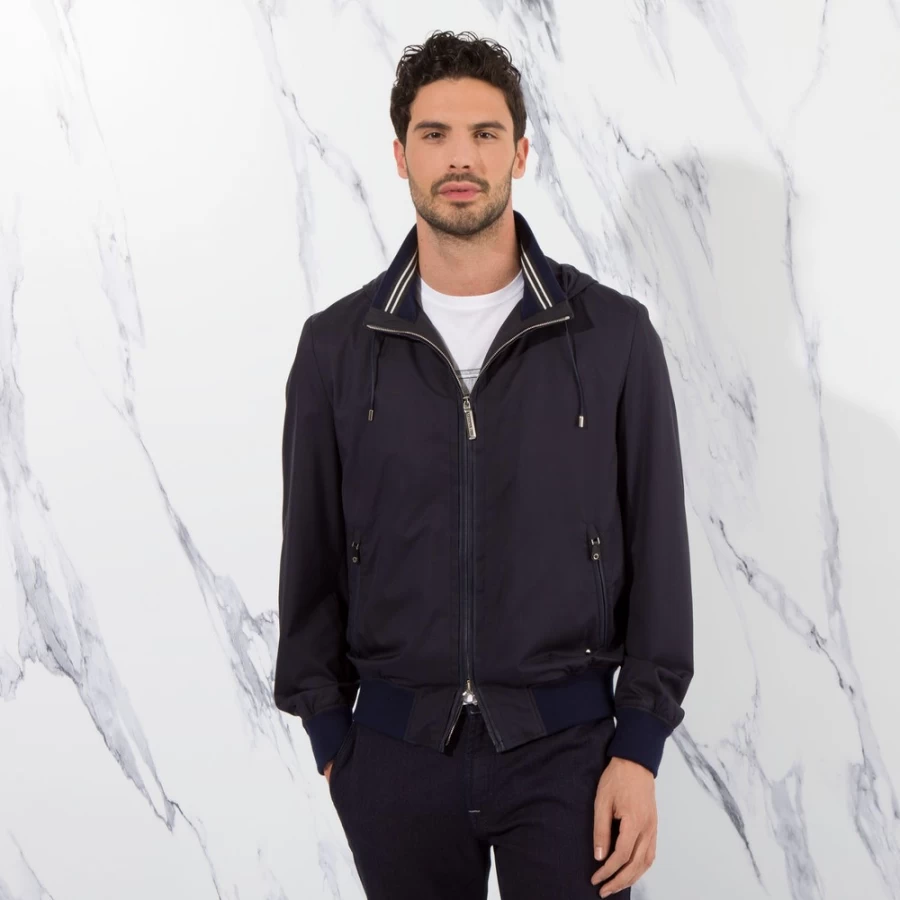 Stefano Ricci Men's Hooded Blouson Jacket in Wk002L_5011 Color