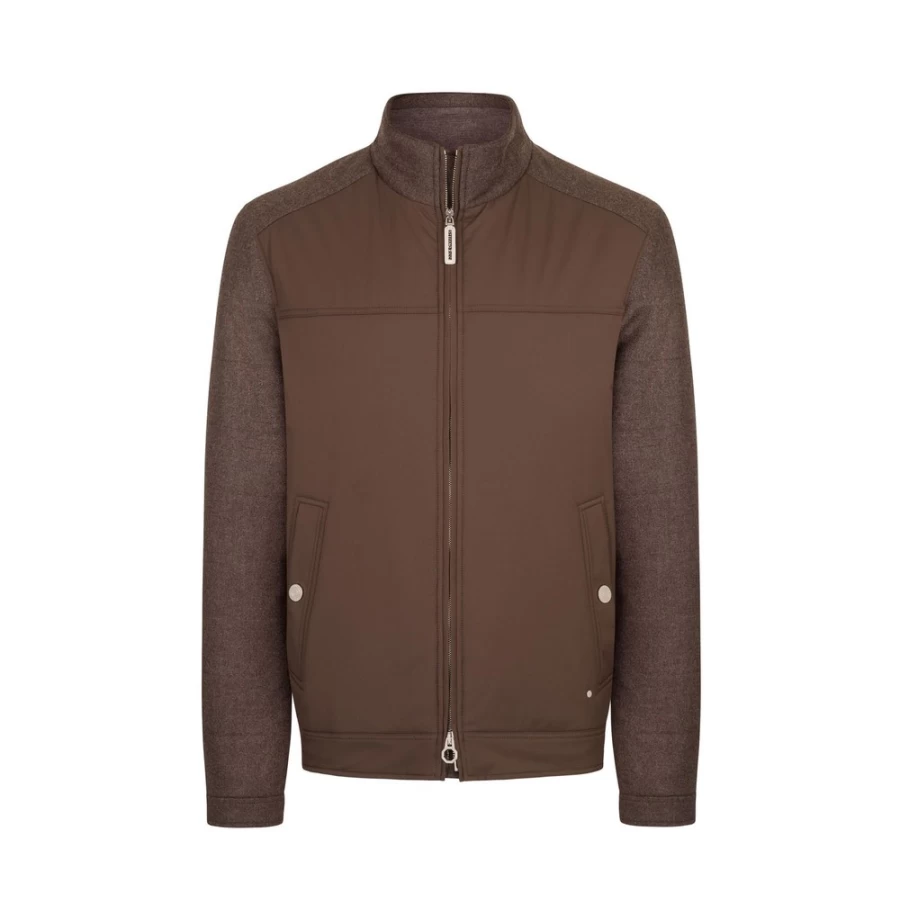 Stefano Ricci Men's Virgin Wool Cashmere Blouson Jacket – Luxury Knitwear Coat