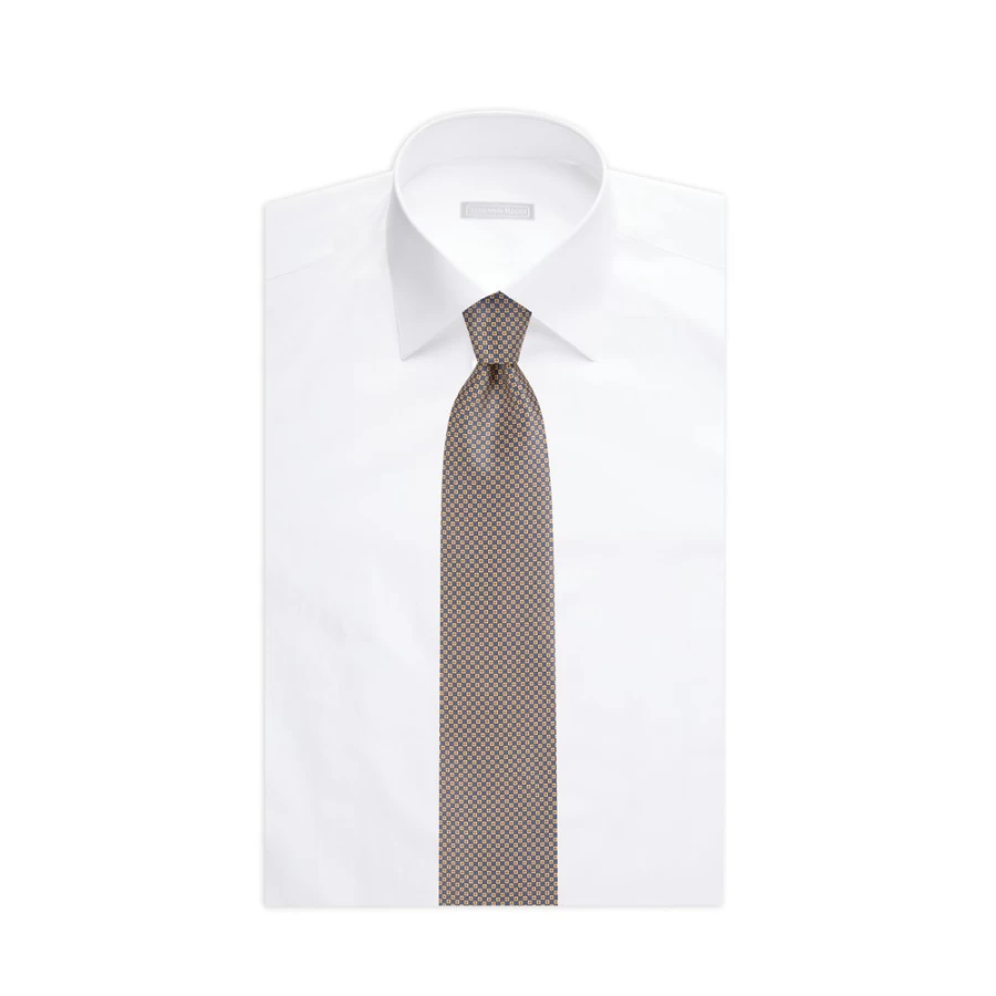 Stefano Ricci Luxury Hand-Printed Silk Tie for Men - Premium Italian Designer Necktie