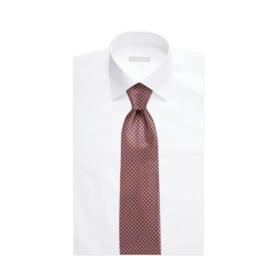 Stefano Ricci Luxury Hand-Printed Silk Tie in Elegant Color 21033_004