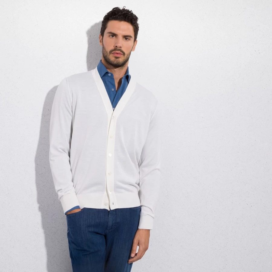 Stefano Ricci Men's Luxury Cashmere Silk Blend Cardigan