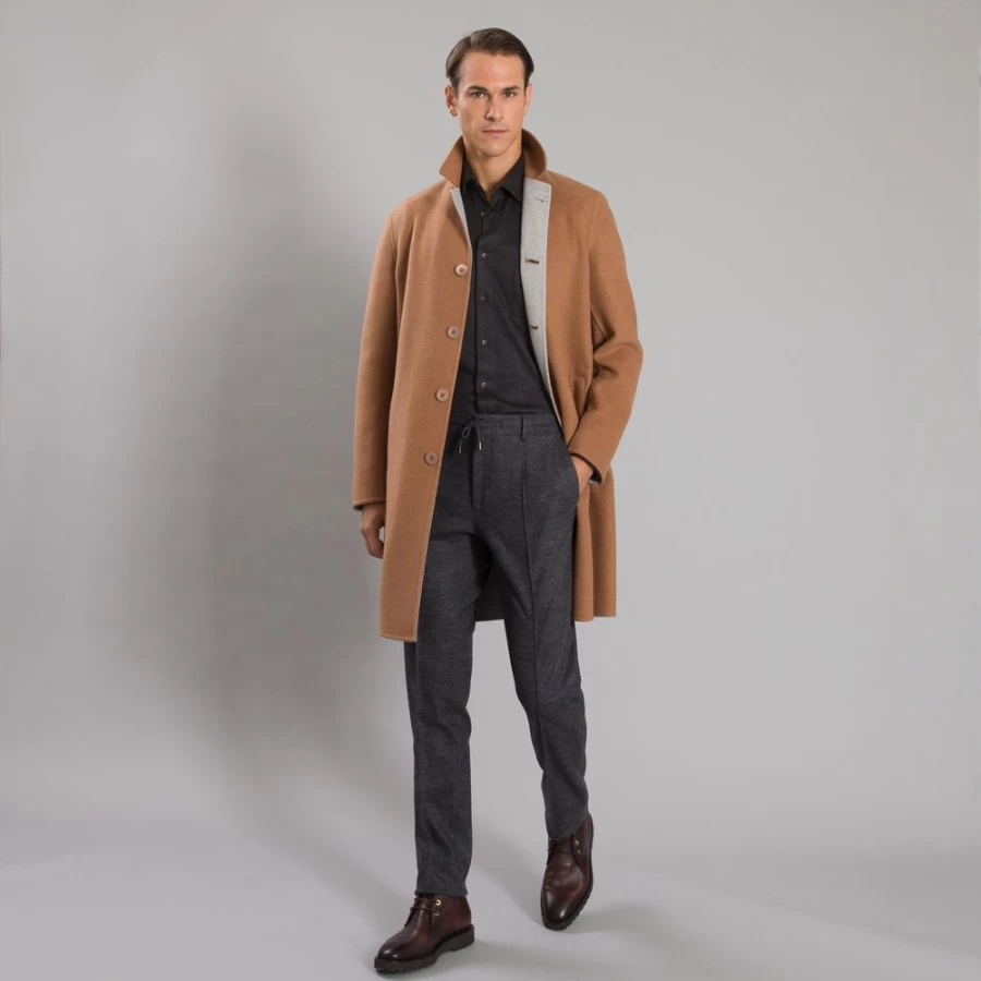 "Stefano Ricci Men's Deconstructed Wool Coat – Premium Luxury Outerwear"