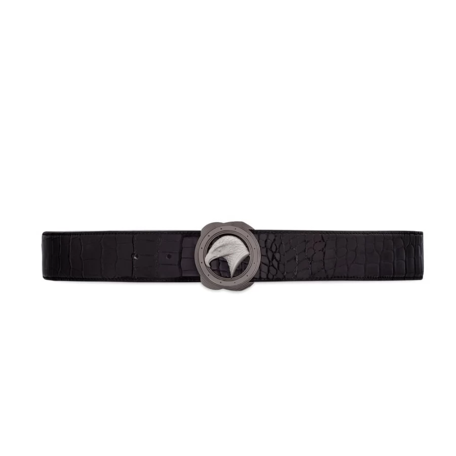 "Stefano Ricci Genuine Handmade Crocodile Leather Belt for Men – Luxury Designer Accessory"