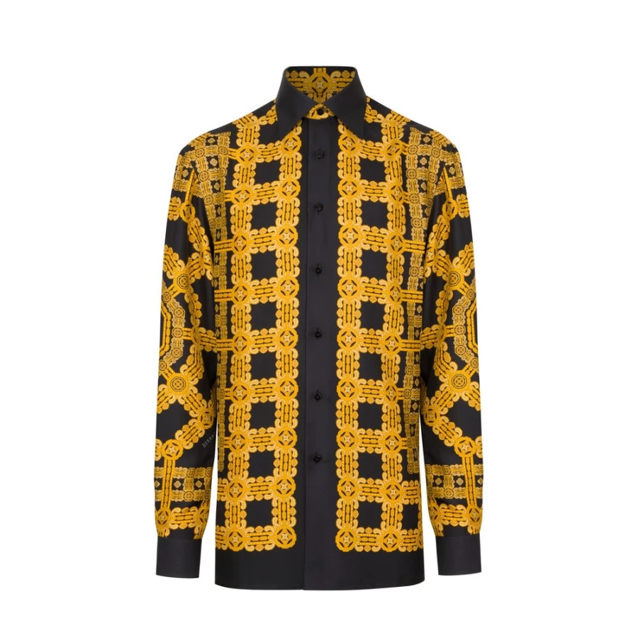 Stefano Ricci Handmade Recanati Shirt for Men in Elegant Brown (Color 49403F_001)