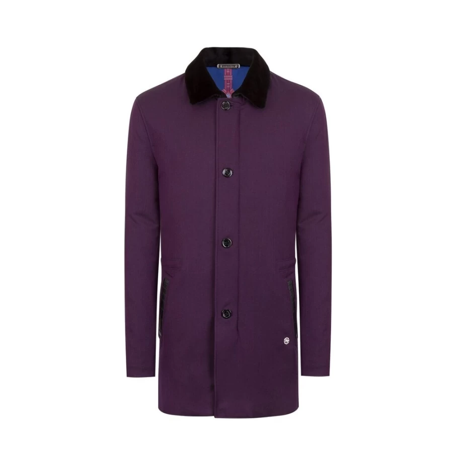 "Stefano Ricci Men's Luxury Jacket with Mink Fur Trim and Genuine Crocodile Leather Inserts"