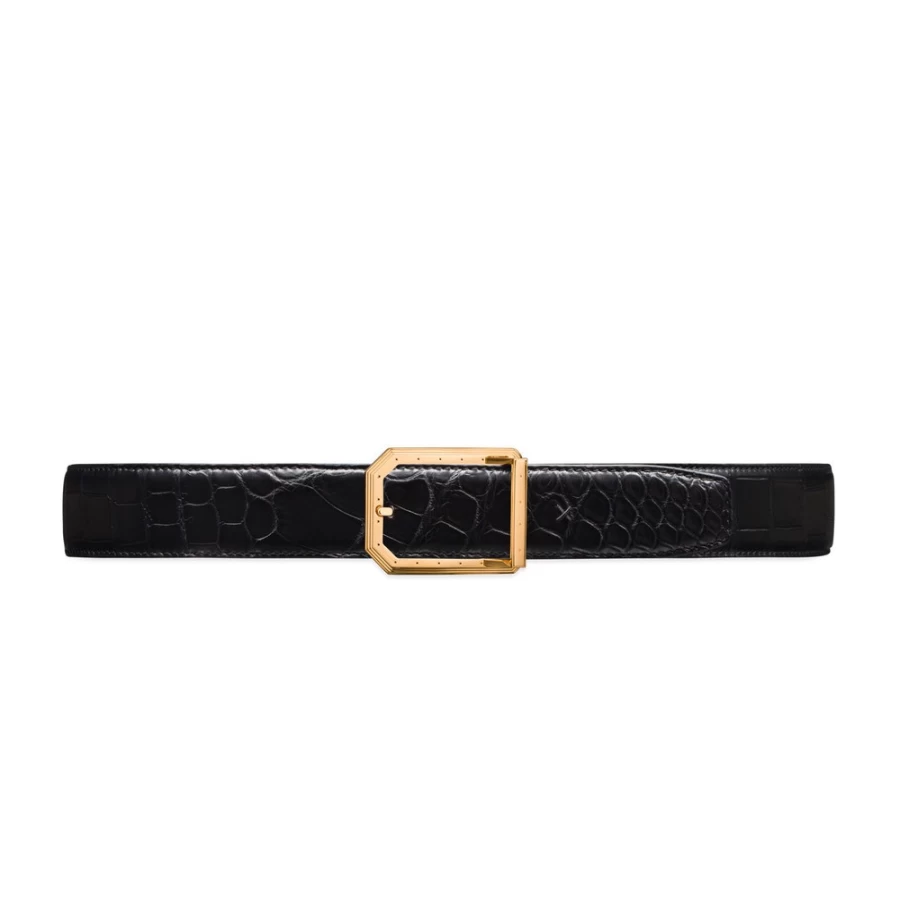 Stefano Ricci Luxury Matted Crocodile Leather Belt in N999 Brown for Men