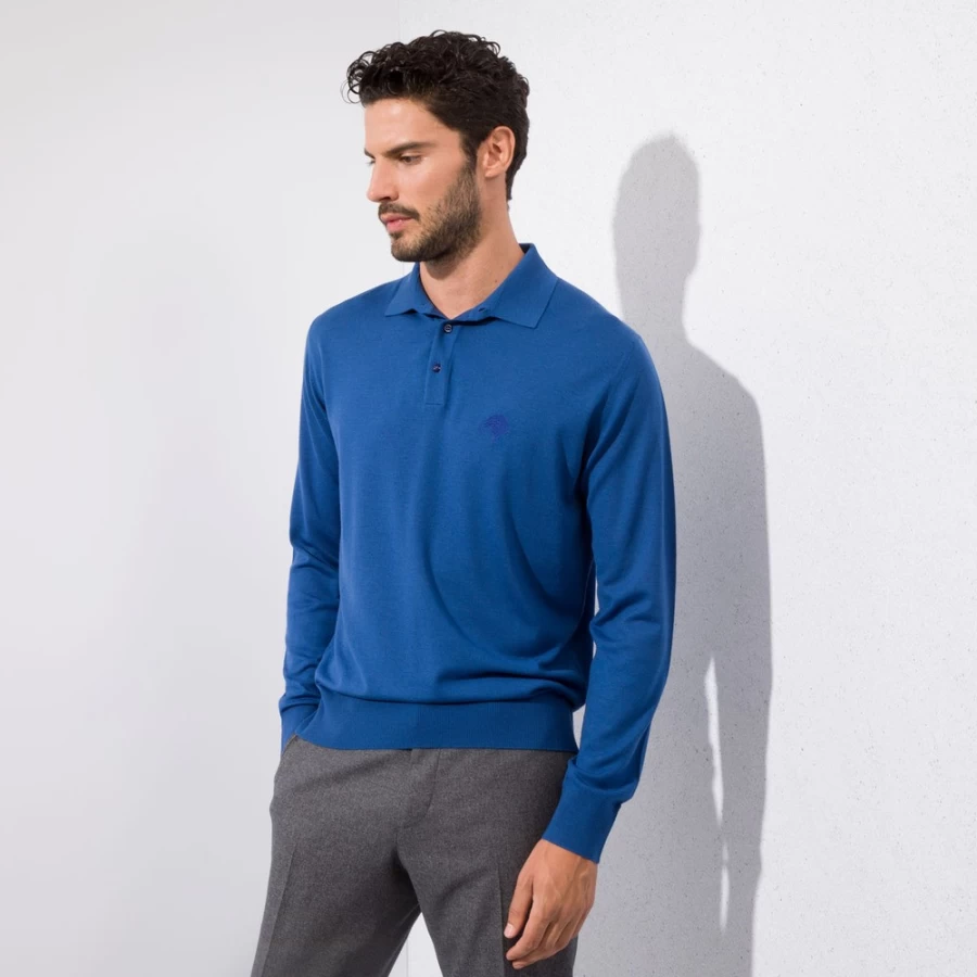Stefano Ricci Men's Premium Three-Button Polo Shirt – Classic Fit Luxury Cotton