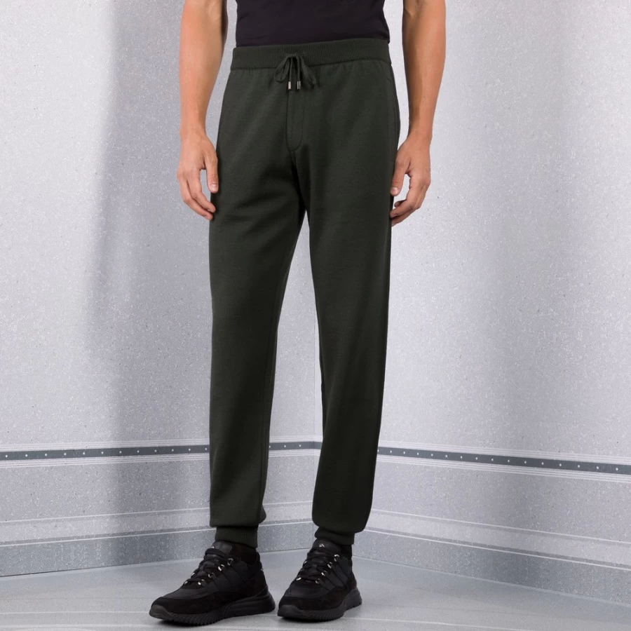 Stefano Ricci Men's Luxury Knit Jogging Pants - Premium Comfort Trousers for Active Lifestyle