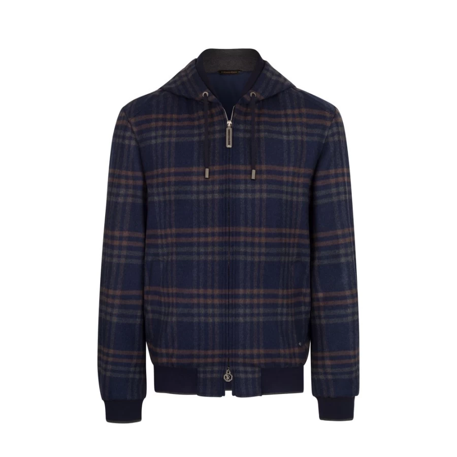 "Stefano Ricci Men's Luxury Cashmere Hooded Blouson Jacket"