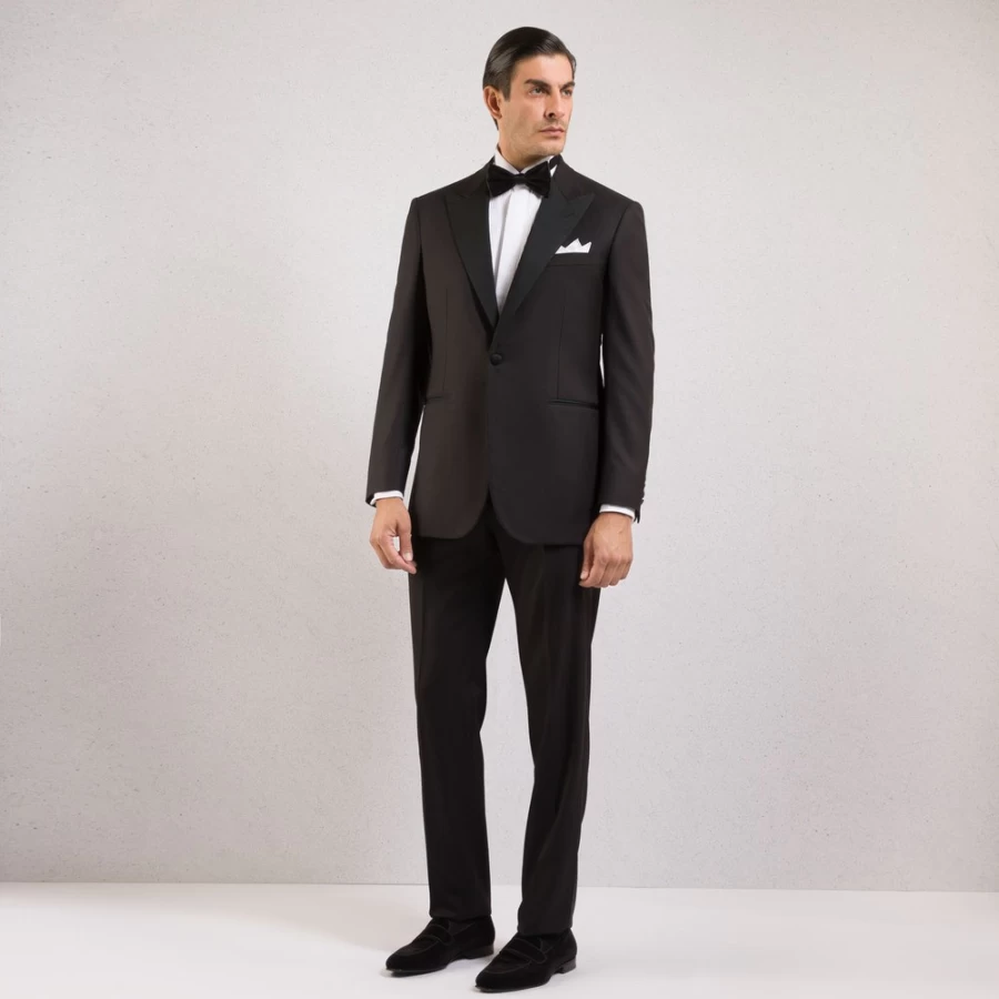"Stefano Ricci Men's Luxury One-Button Evening Suit for Formal Events"