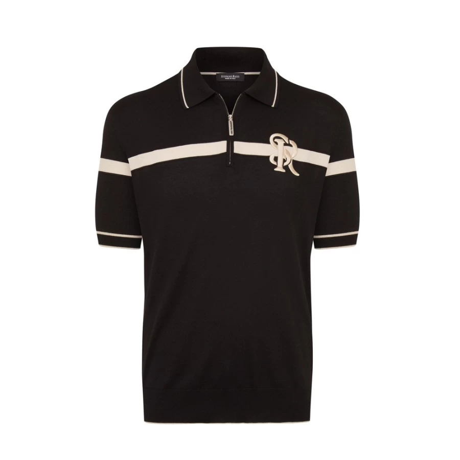 "Stefano Ricci Men's Premium Zip Polo Shirt – Luxury Fashion"