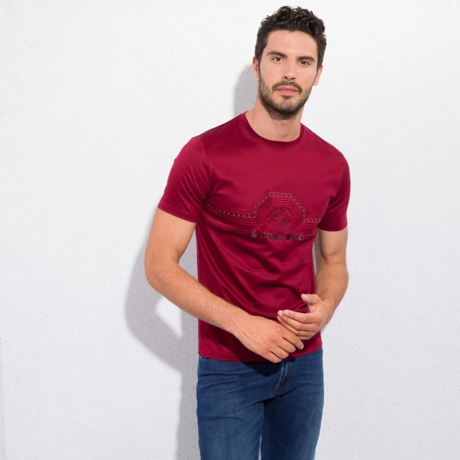 "Stefano Ricci Luxury Men's Premium Cotton T-Shirt"