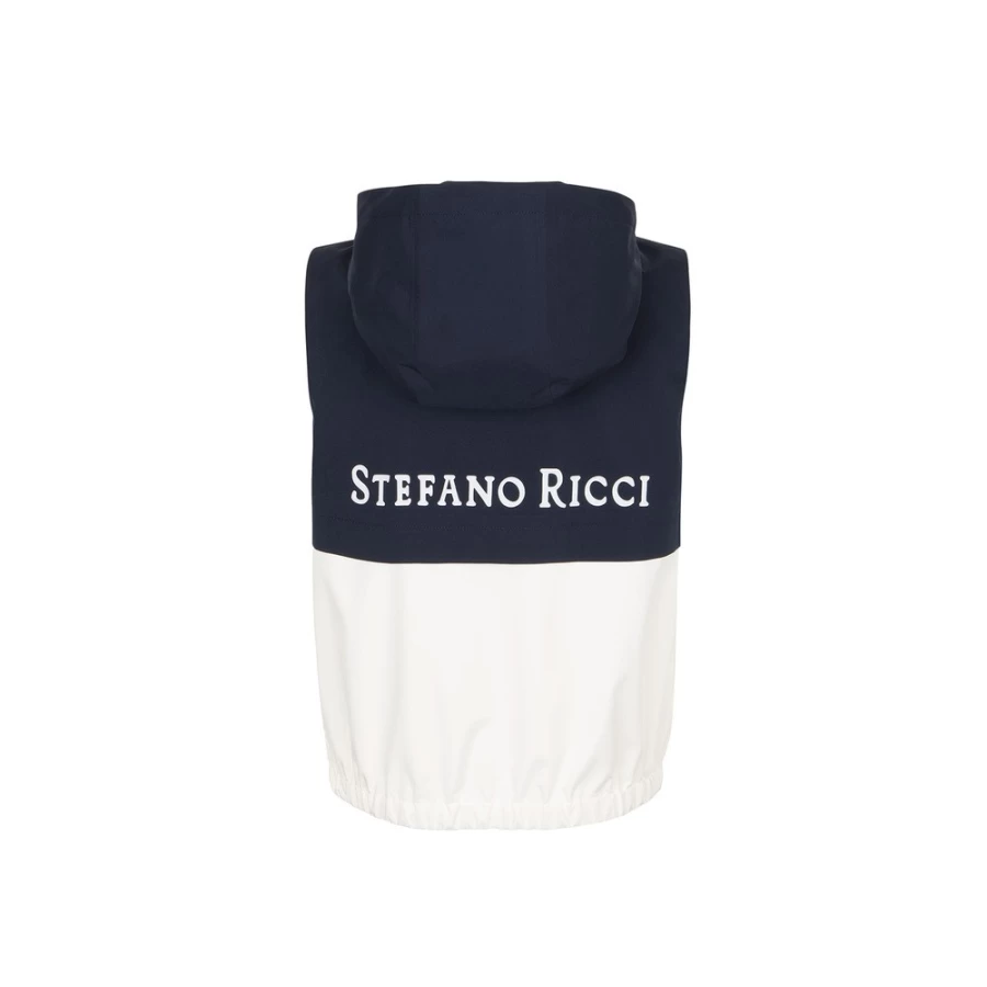 "Stefano Ricci Junior Hooded Gilet for Kids – Premium Quilted Vest"