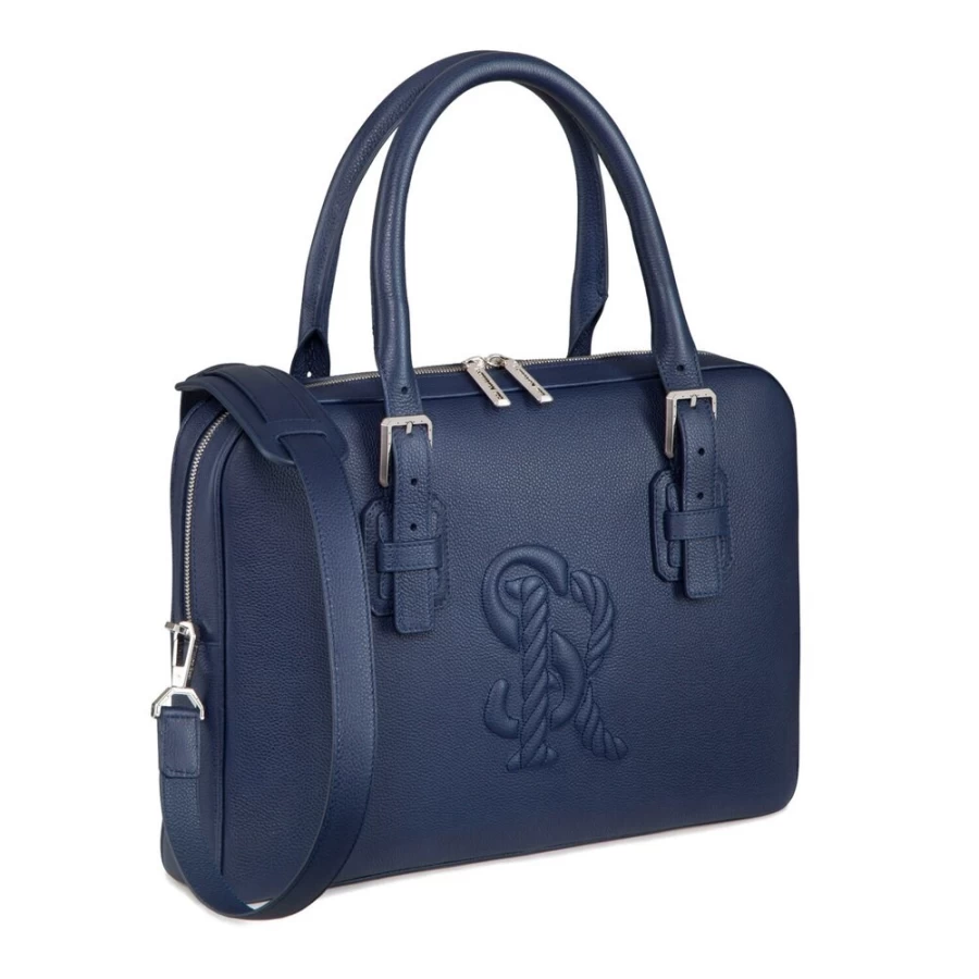 "Stefano Ricci Handcrafted Premium Calfskin Leather Business Briefcase for Men"