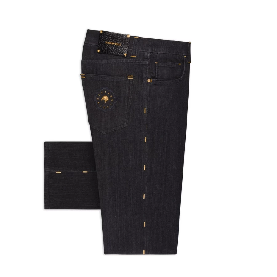 Stefano Ricci Men's Premium Luxury Jeans - High-Quality Denim for a Stylish Fit