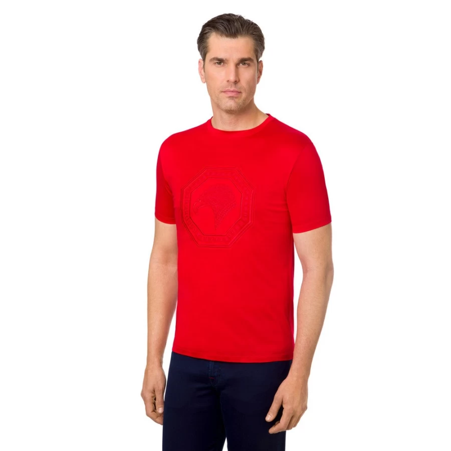 Stefano Ricci Men's Luxury Crewneck T-Shirt Premium Cotton Classic Fit