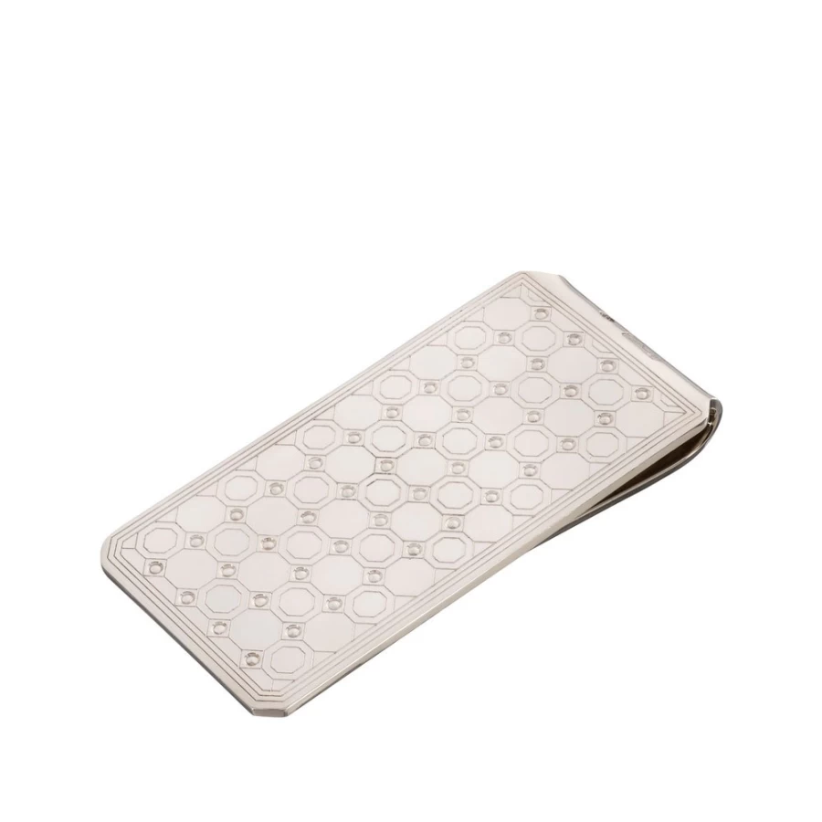 "Stefano Ricci Luxury Silver Money Clip for Men - Premium Metal Cash Holder"