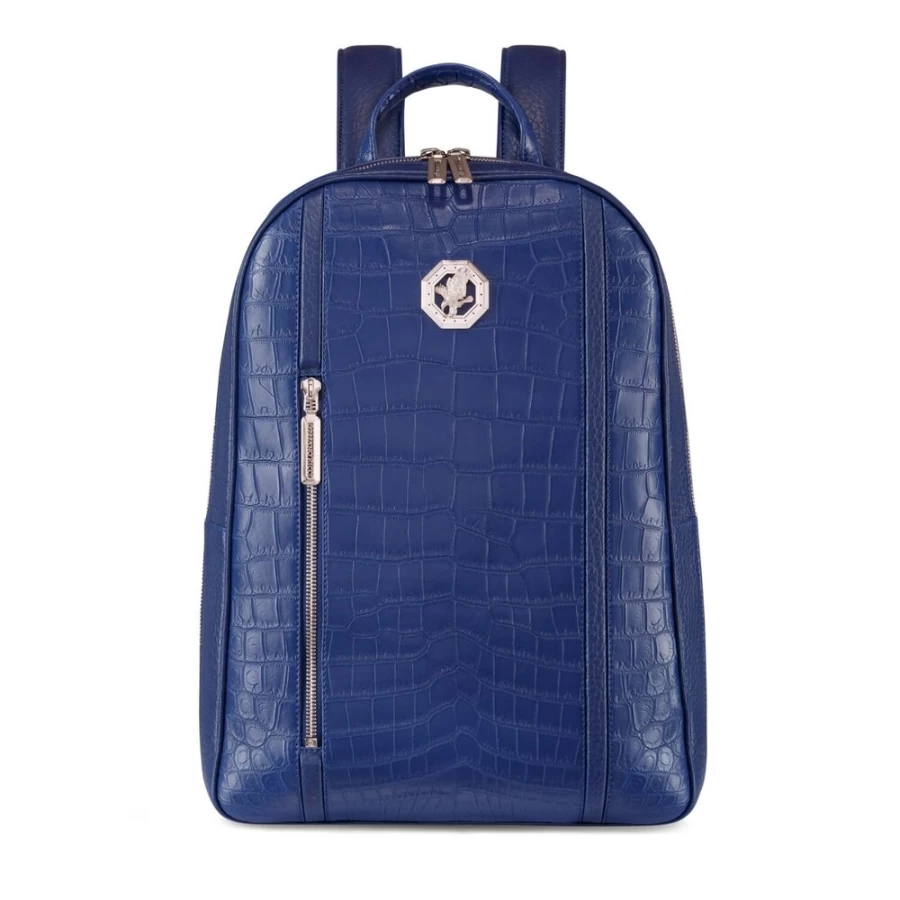 "Stefano Ricci Luxury Handmade Crocodile Leather Backpack - Premium Calfskin Designer Bag"