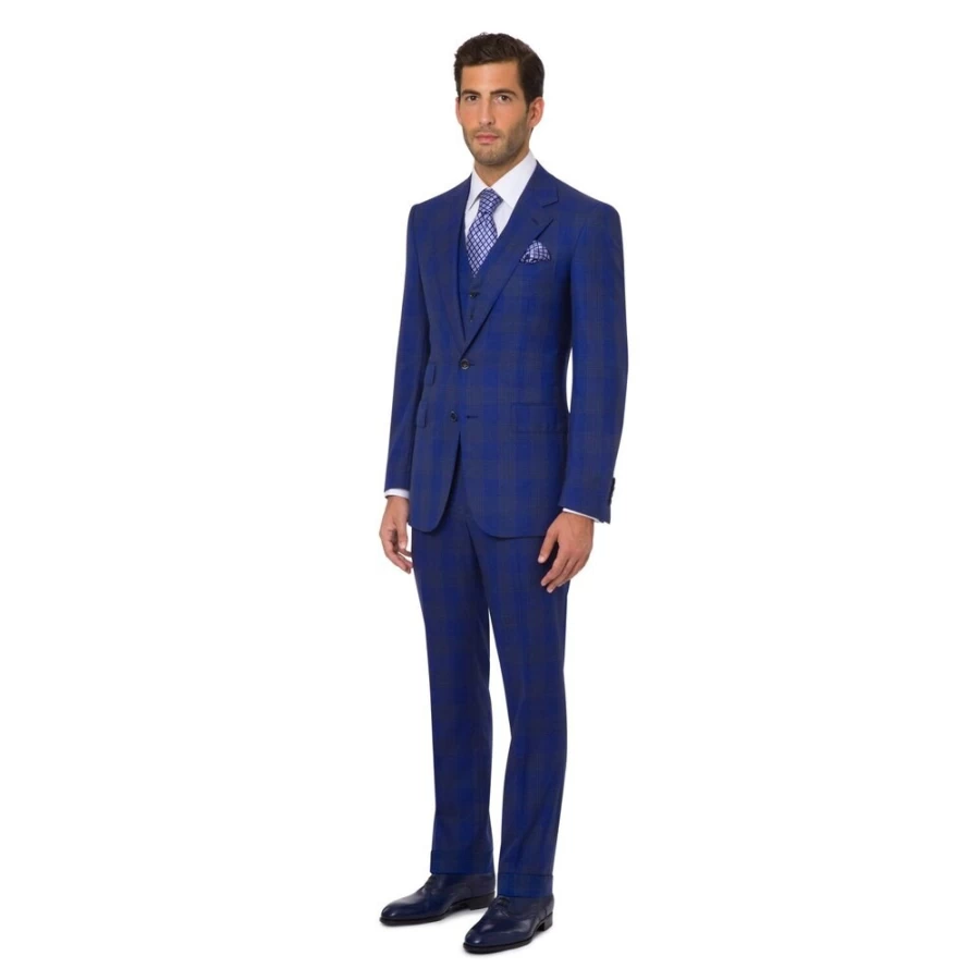 "Stefano Ricci Men's Premium Two-Button Suit – Classic Tailored Blazer for Formal Wear"