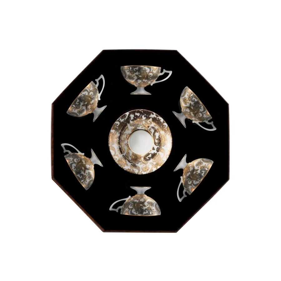 Stefano Ricci Luxury Teacups Gift Box - Premium Italian Botticelli Design Tea Set