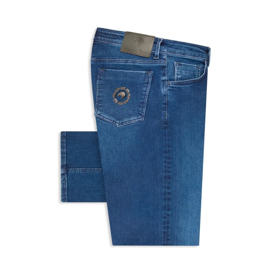 Stefano Ricci Men's Premium Luxury Jeans - High-Quality Denim for a Stylish Fit