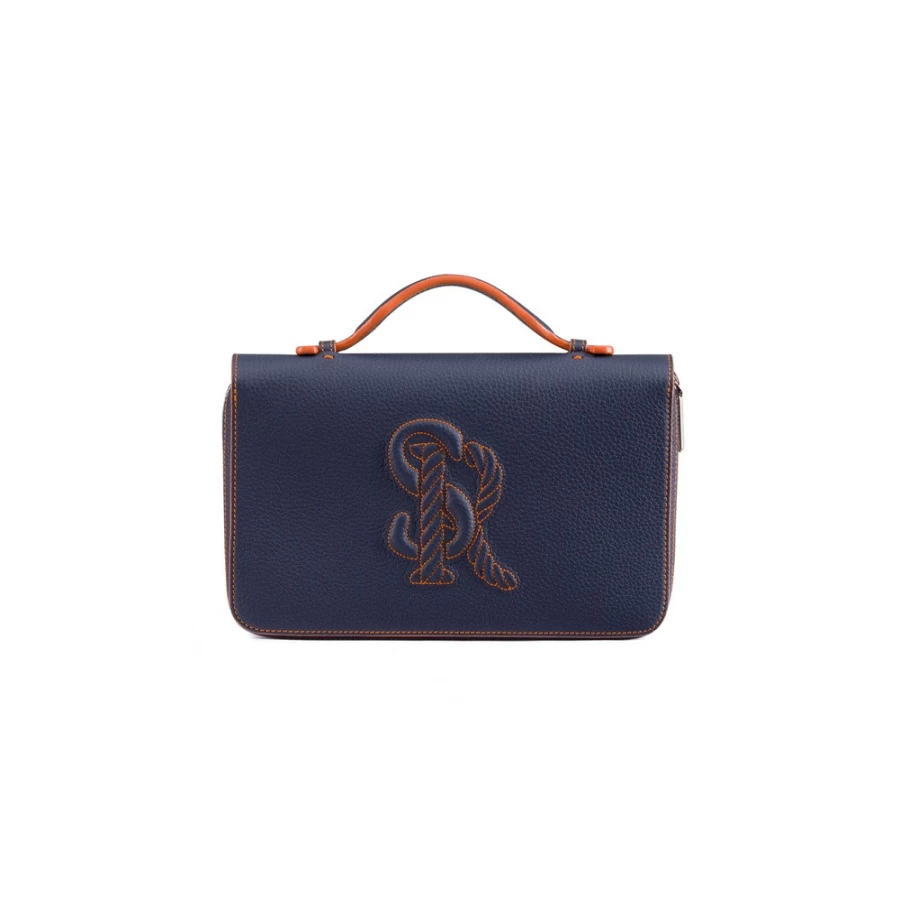 Stefano Ricci Handcrafted Premium Calfskin Leather Zip Around Wallet for Men - Luxury Large Bifold RFID Wallet
