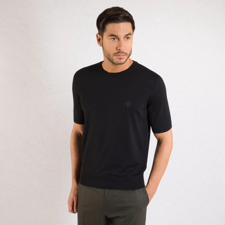 "Stefano Ricci Men's Short-Sleeve Crew Neck Sweater in Color F23345_131"