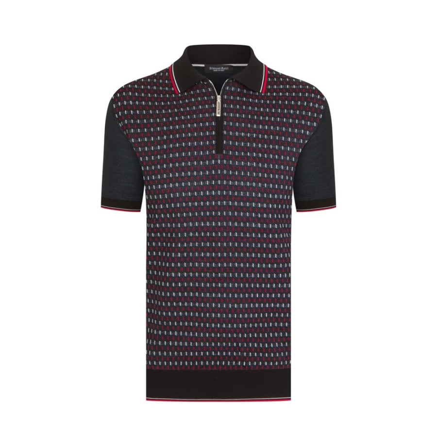 Stefano Ricci Men's Premium Zip Polo Shirt – Luxury Fashion for Men