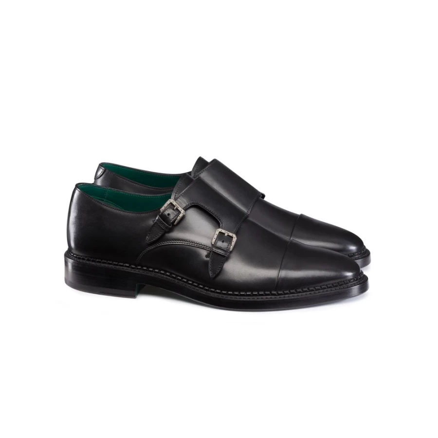 "Stefano Ricci Luxury Calfskin Monk Strap Dress Shoes for Men"