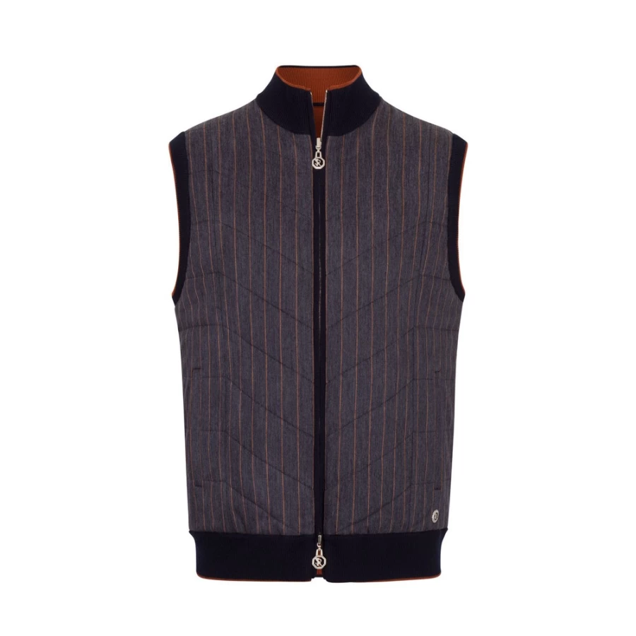 "Stefano Ricci Men's Reversible Gilet - Luxury Reversible Vest for Men"