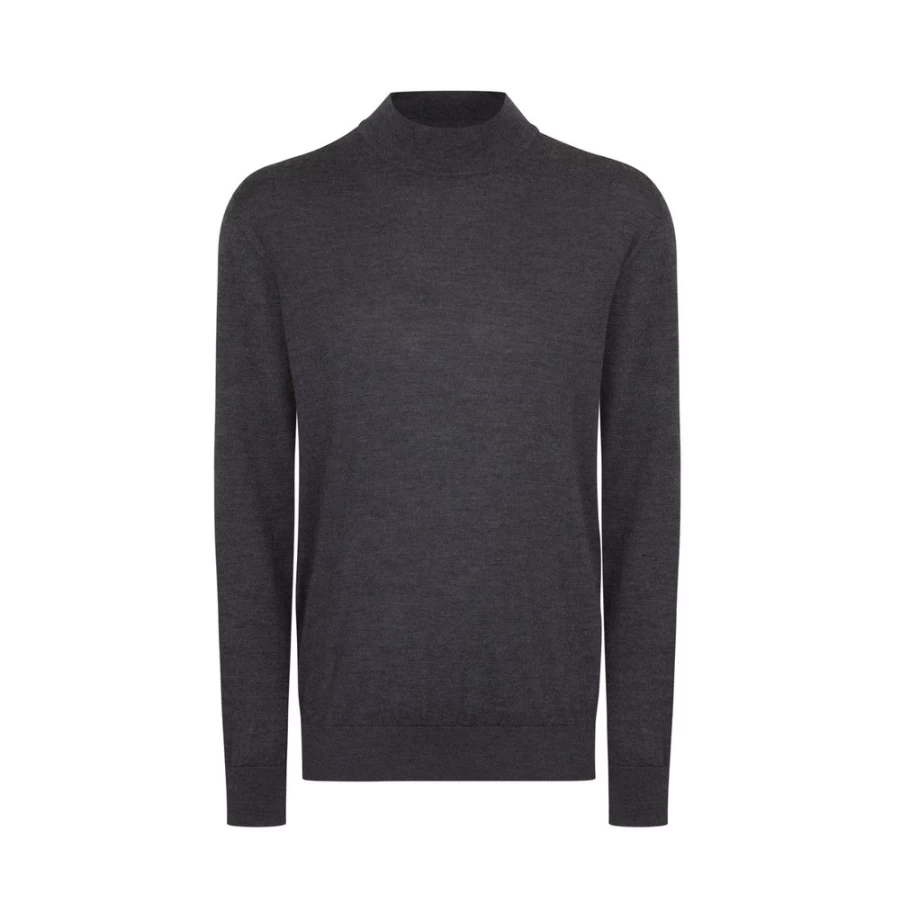 Stefano Ricci Men's Luxury Cashmere Silk Crocodile Mock Neck Sweater in F23303_2101