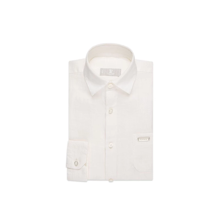 Stefano Ricci Junior Handmade Cedro Shirt for Boys | Luxury Cotton Dress Shirt